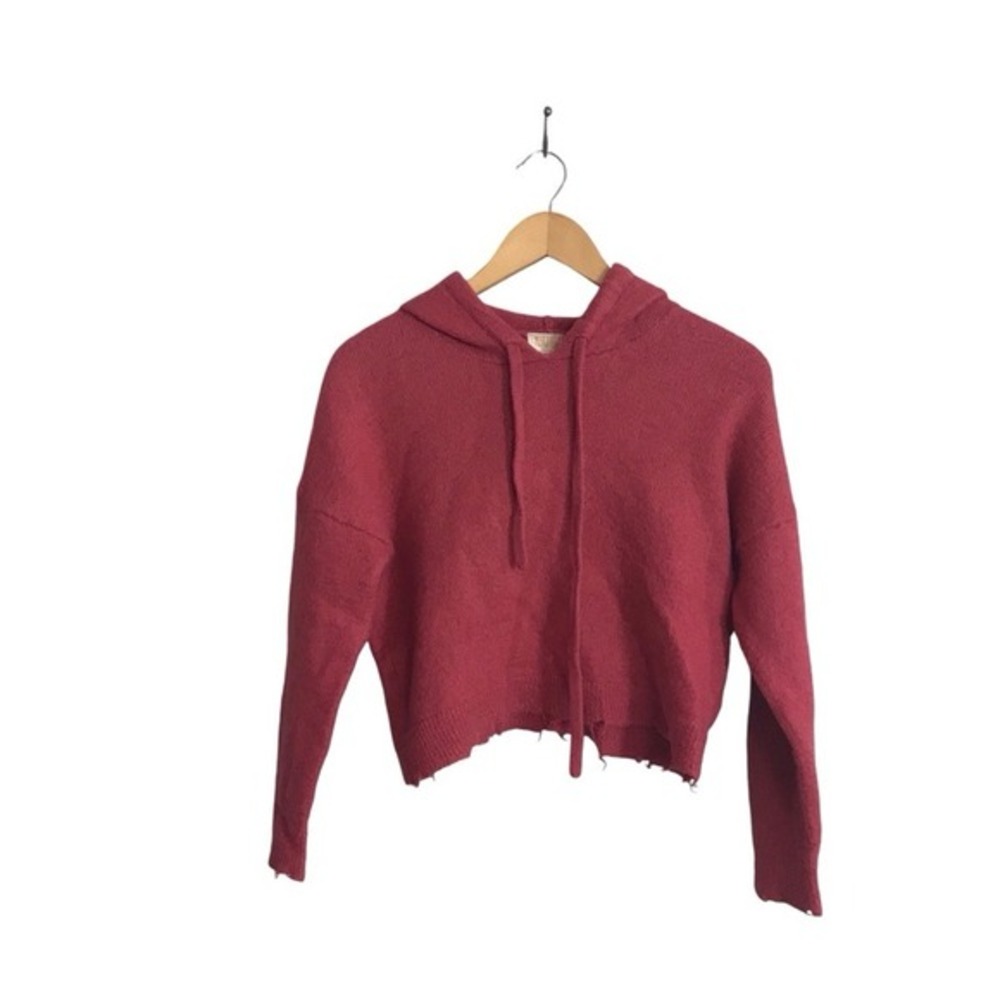 Nation LTD Small Berry Pink Jorjie Baby Alpaca Hooded Pullover‎ Sweater Hoodie